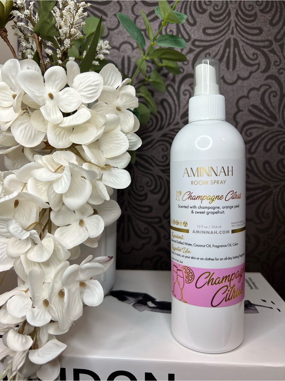 AMINNAH Champagne Citrus Room Spray - 12oz